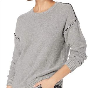BCBG GENERATION L Gray Sweater 100% Cotton